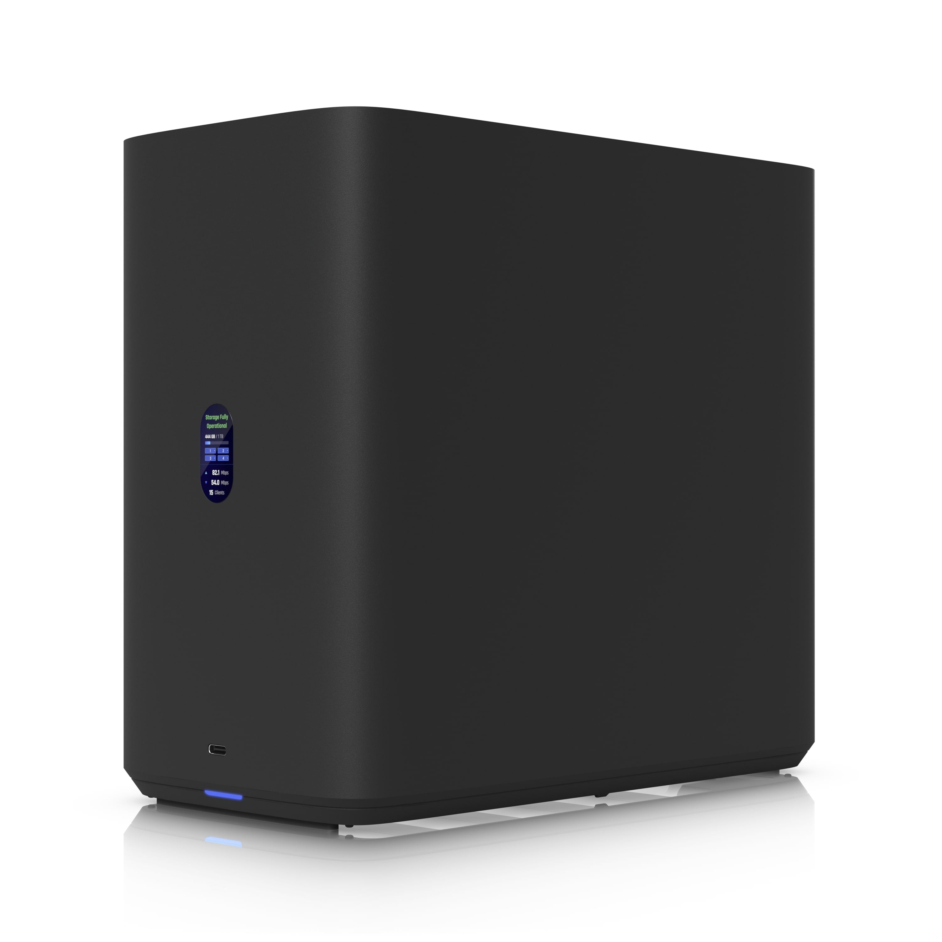 Ubiquiti UNAS-4-B UNAS 4 Black 4-Bay NAS With 2 M.2 NVMe SSD Slots 2.5 GbE USB-C PoE+++