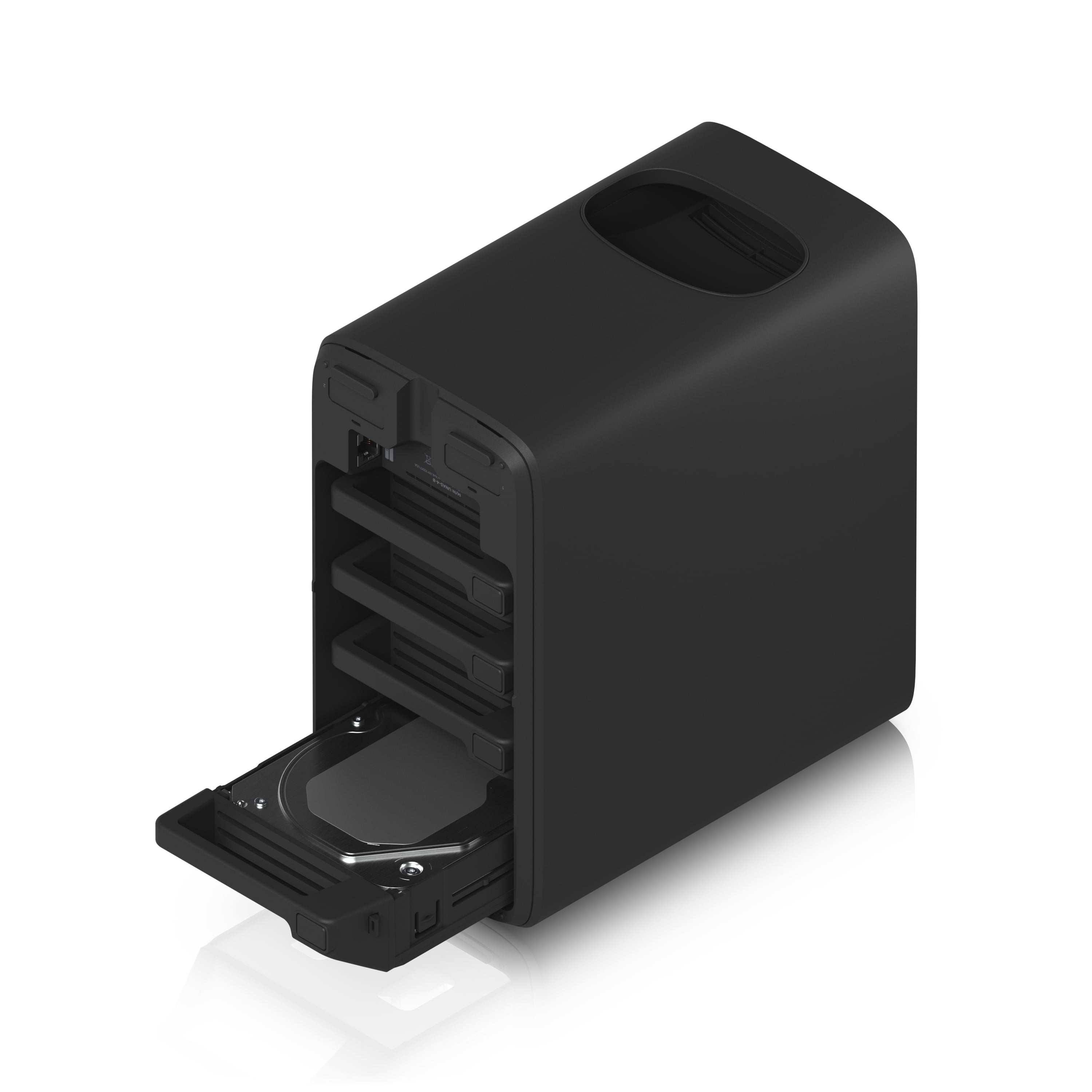 Ubiquiti UNAS-4-B UNAS 4 Black 4-Bay NAS With 2 M.2 NVMe SSD Slots 2.5 GbE USB-C PoE+++