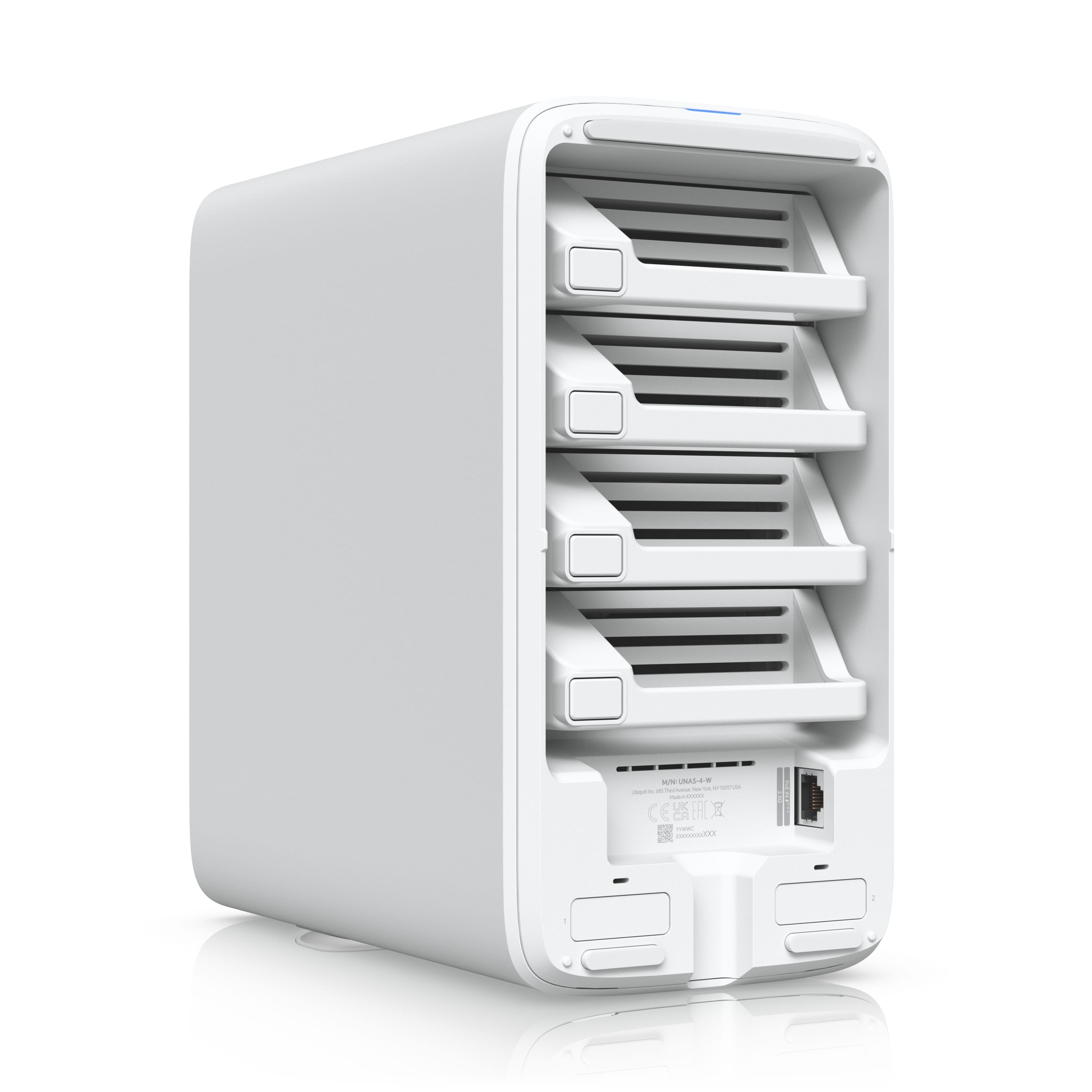 Ubiquiti UNAS-4-W UNAS 4 - White, UniFi Network Storage (4)2.5/3.5