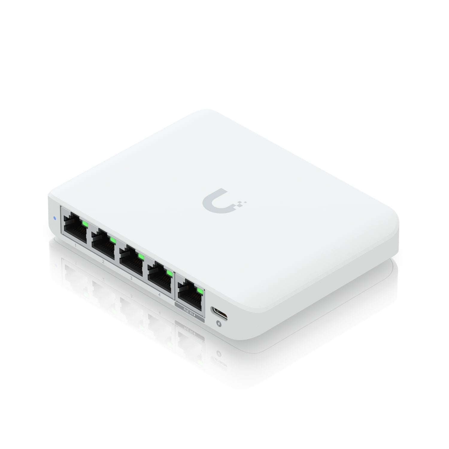 Ubiquiti USW-Flex-2.5G-5 Flex Mini 2.5G (4) 2.5 GbE Ports (1) 2.5 GbE PoE Input Port for Power