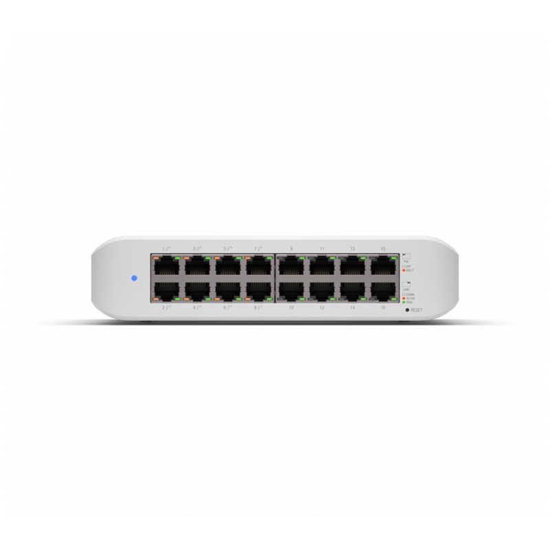 Ubiquiti USW-Lite-16-POE UniFi Switch Lite 16 PoE Layer 2 16x GbE RJ45 Ports 8x 802.3at PoE+