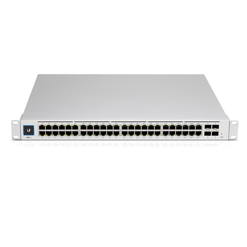 Ubiquiti USW-Pro-48-POE UniFi 48-port Managed Gigabit Layer2 & Layer3 Switch, Auto-sensing 802.3at PoE+ & 802.3bt PoE, SFP+, Touch Display, 600W GEN2,