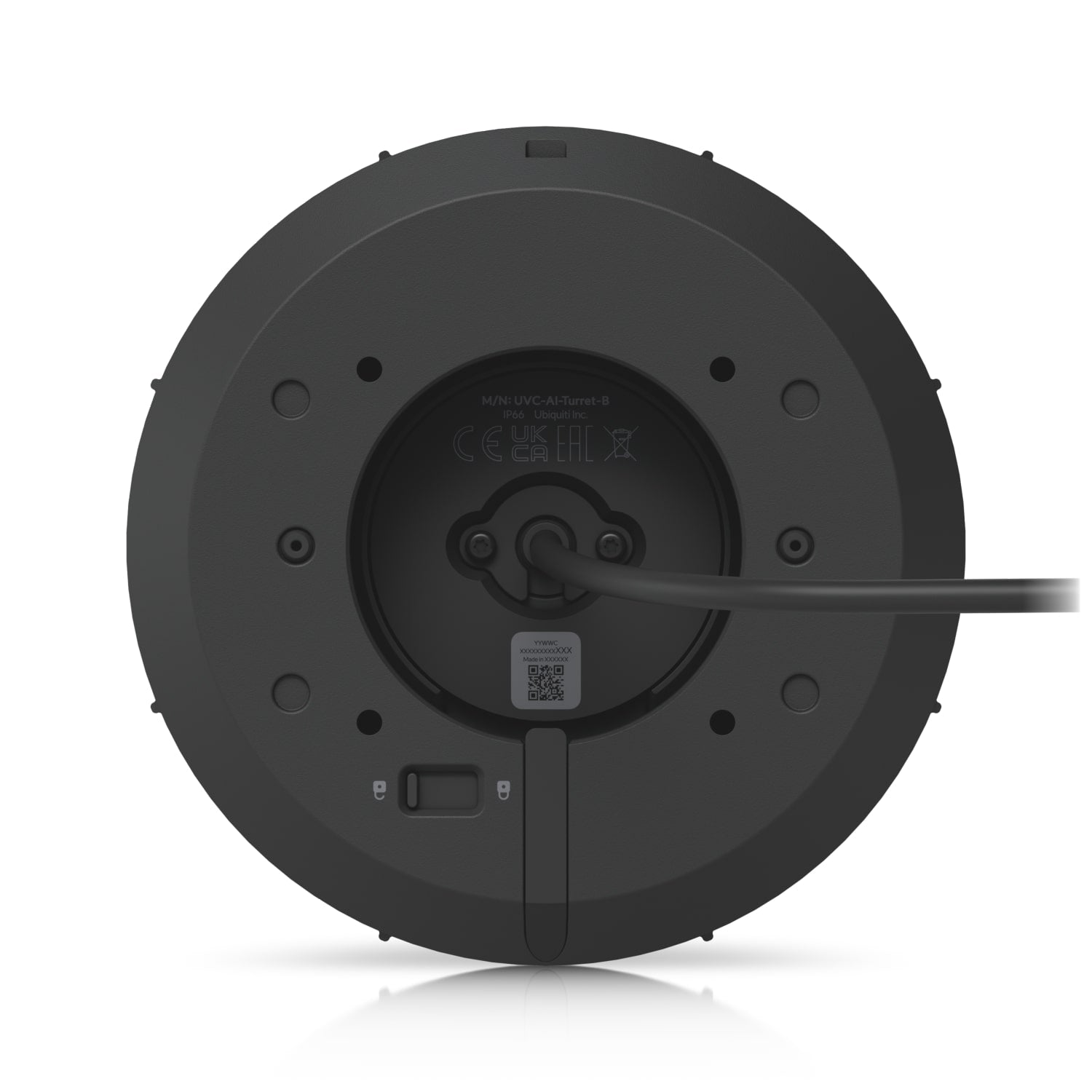 Ubiquiti UVC-AI-Turret-B AI Turret Black 4K PoE+ Camera IP66 Vandal-Resistant Enhanced AI IR Night Vision