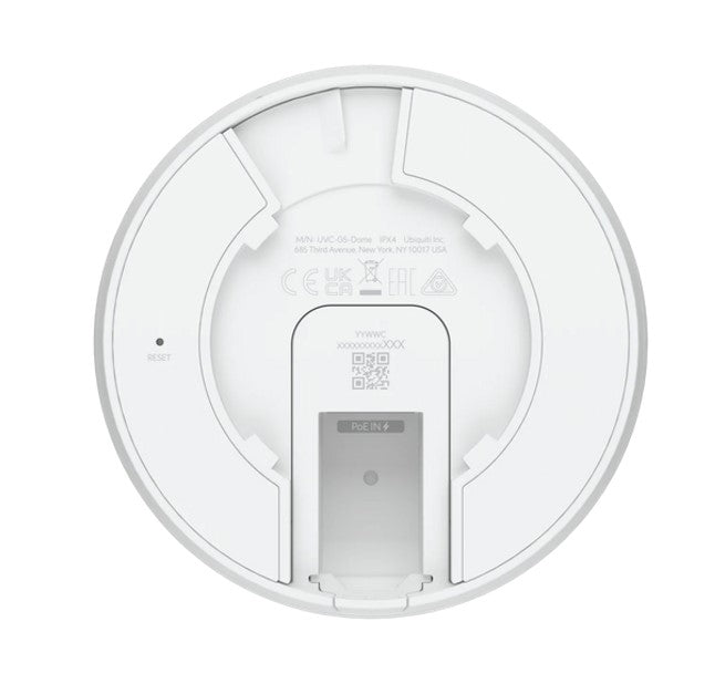 Ubiquiti UVC-G5-Dome UniFi Protect G5 Dome Camera, 2K HD PoE Ceiling-Mount Security Camera, Polycarbonate Housing, Vandal Resistant, Partial Outdoor Use