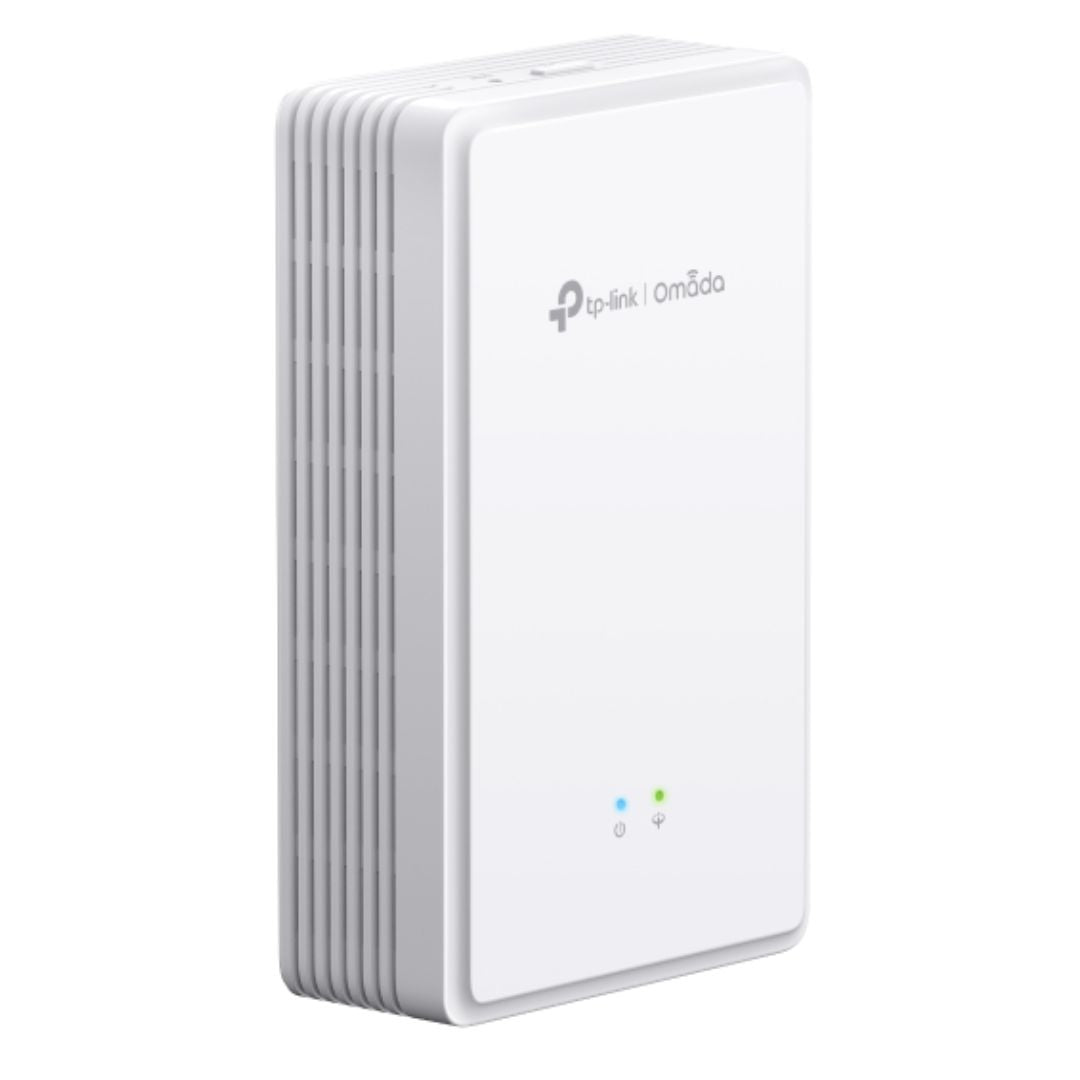 TP-Link EAP615GP-Wall Omada AX1800 Wi-Fi 6 Wall Plate GPON Access Point, 574Mbps at  2.4 GHz + 1201 Mbps at 5 GHz, AC Power, 4Ã—Internal Antennas, MU-M
