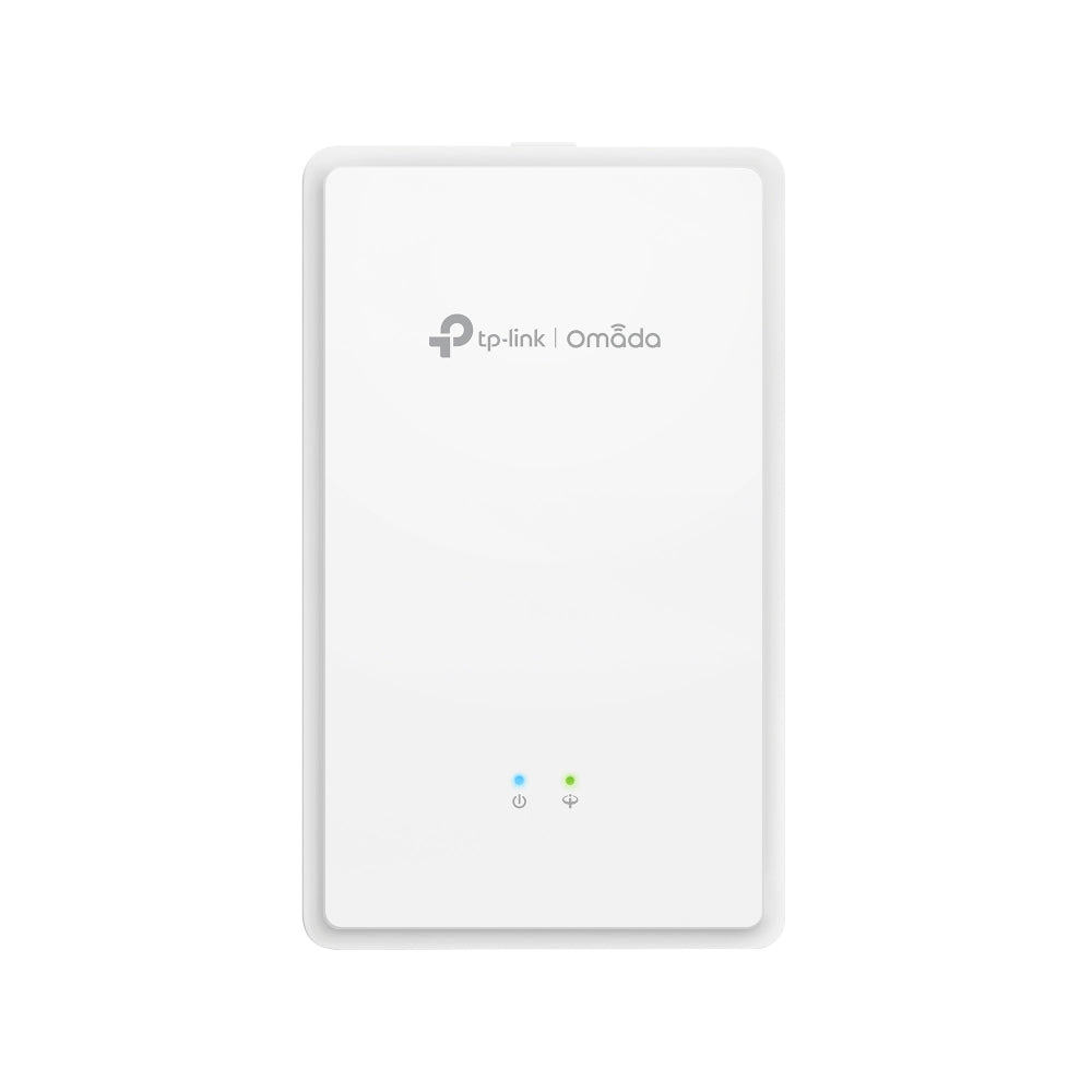 TP-Link EAP625GP-Wall Omada AX1800 Wi-Fi 6 Wall Plate GPON Access Point, 574Mbps at  2.4 GHz + 1201 Mbps at 5 GHz, AC Power, Poe Out,4Ã—Internal Antenn