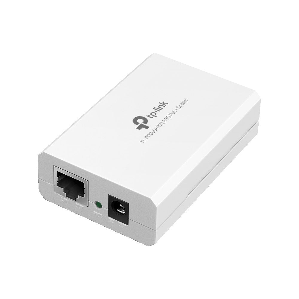 TP-Link TL-PD30G-M2 2.5G PoE+ Splitter, IEEE802.3af/at compliant, Selectable power output, Plug-and-Play, requires no configuration