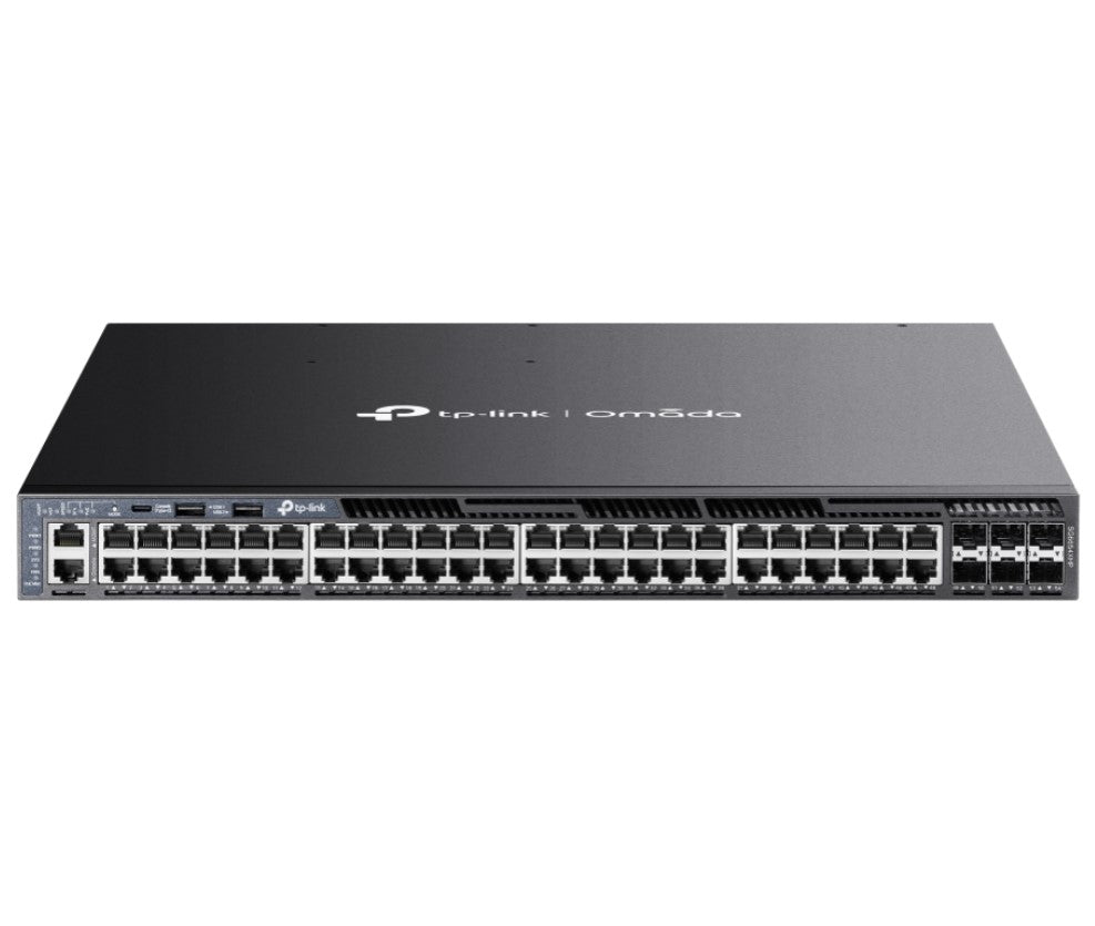 TP-Link SG6654XHP Omada 48-PortGigabit Stackable L3 Managed PoE+ Switch with 6 10GE SFP+ Slot, 48Ã— Gigabit PoE+ RJ45 Ports, 6Ã— 10G SFP+ Slots, RJ45/Ty