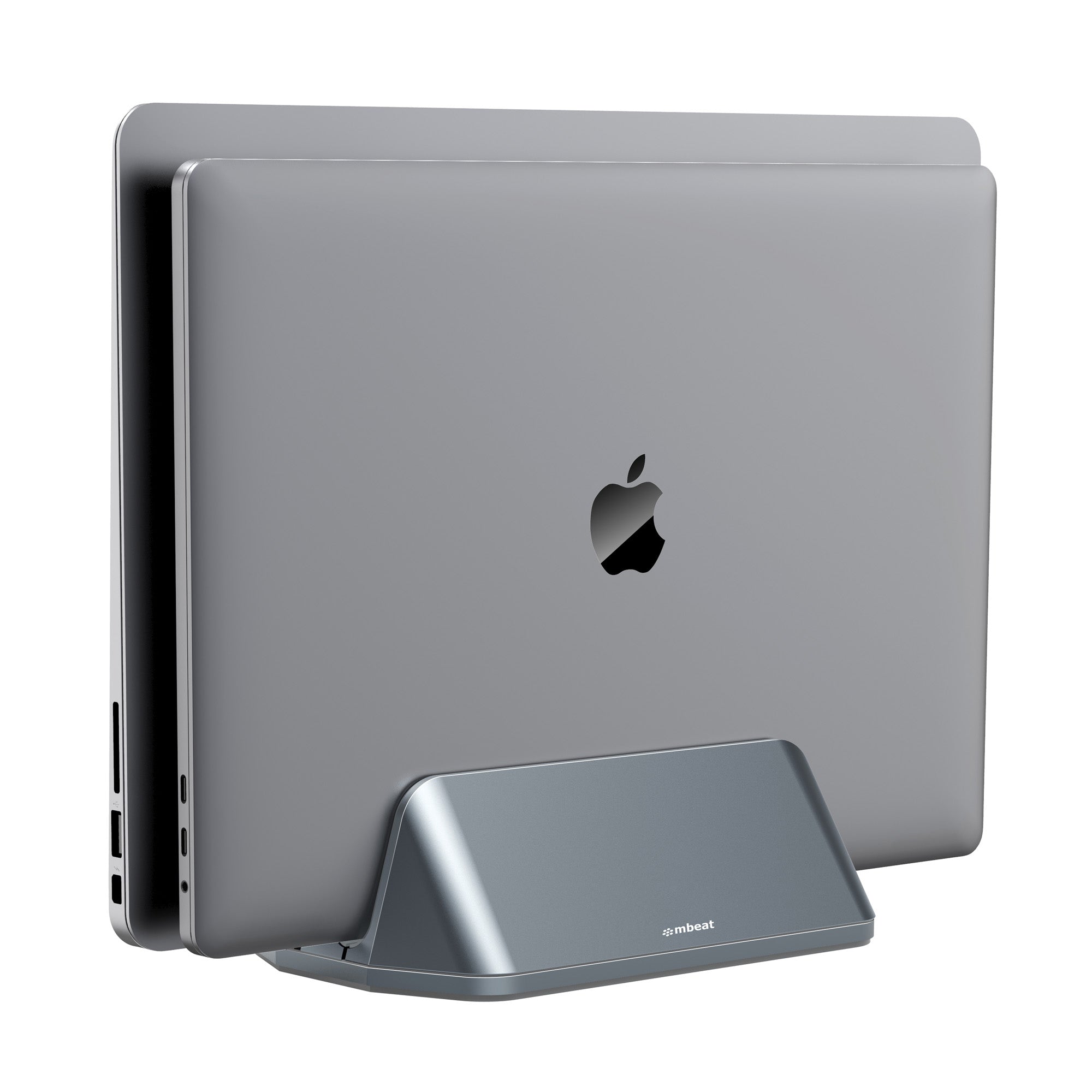 mbeat  Stage S5 Adjustable Dual Bay Tablet, Laptop and MacBook Vertical Stand Declutter and Organise Dual Adjustable Bays Material: Aluminium alloy,
