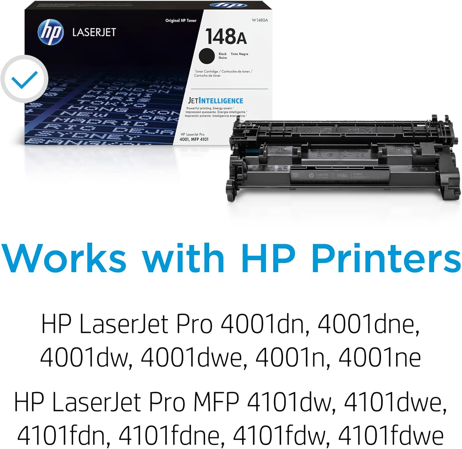 HP 148A Black Laserjet Toner Cartridge Works with: HP Laserjet Pro 3001dwe
