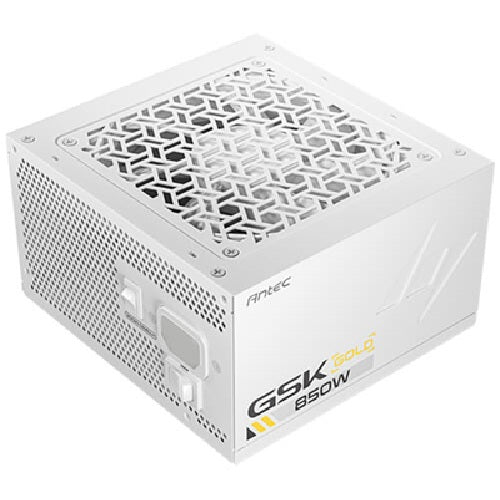 Antec GSK850 V2 WH 850W 80+ Gold Fully Modular ATX 3.1 Power Supply with PCIe 5.1 & 12VHPWR - White, 7 Year Warranty