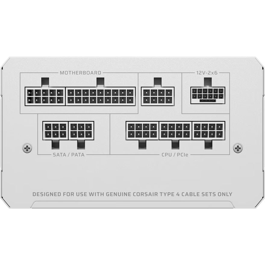 Corsair RMe SeriesÃ¢â€žÂ¢ RM1000e - Fully Modular Low-Noise ATX Power Supply - White (AU), Cybenetics Gold, ATX12V 3.1, 2x PATA, 2x EPS, 6x SATA, 3x PCIe