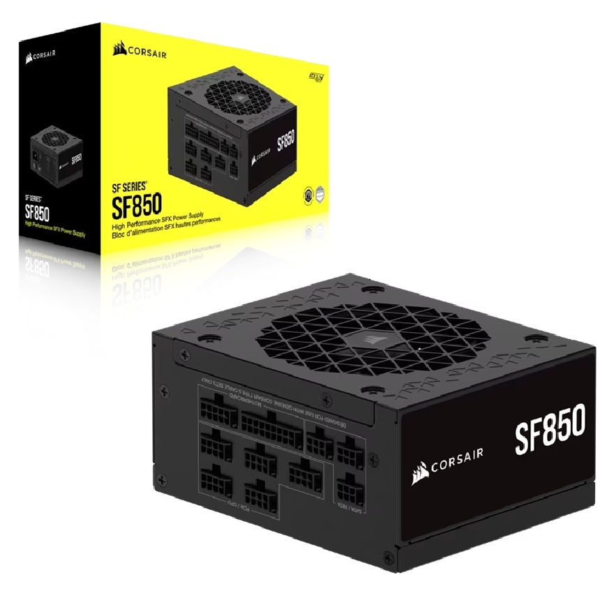 Corsair SF Series SF850 Fully Modular 80 PLUS Platinum SFX Power Supply (AU) â€“ 850W, 92mm FDB, 8Ã—SATA, 3Ã—PCIe, 2Ã—EPS, Type 5, 100K hrs, ATX 3.1