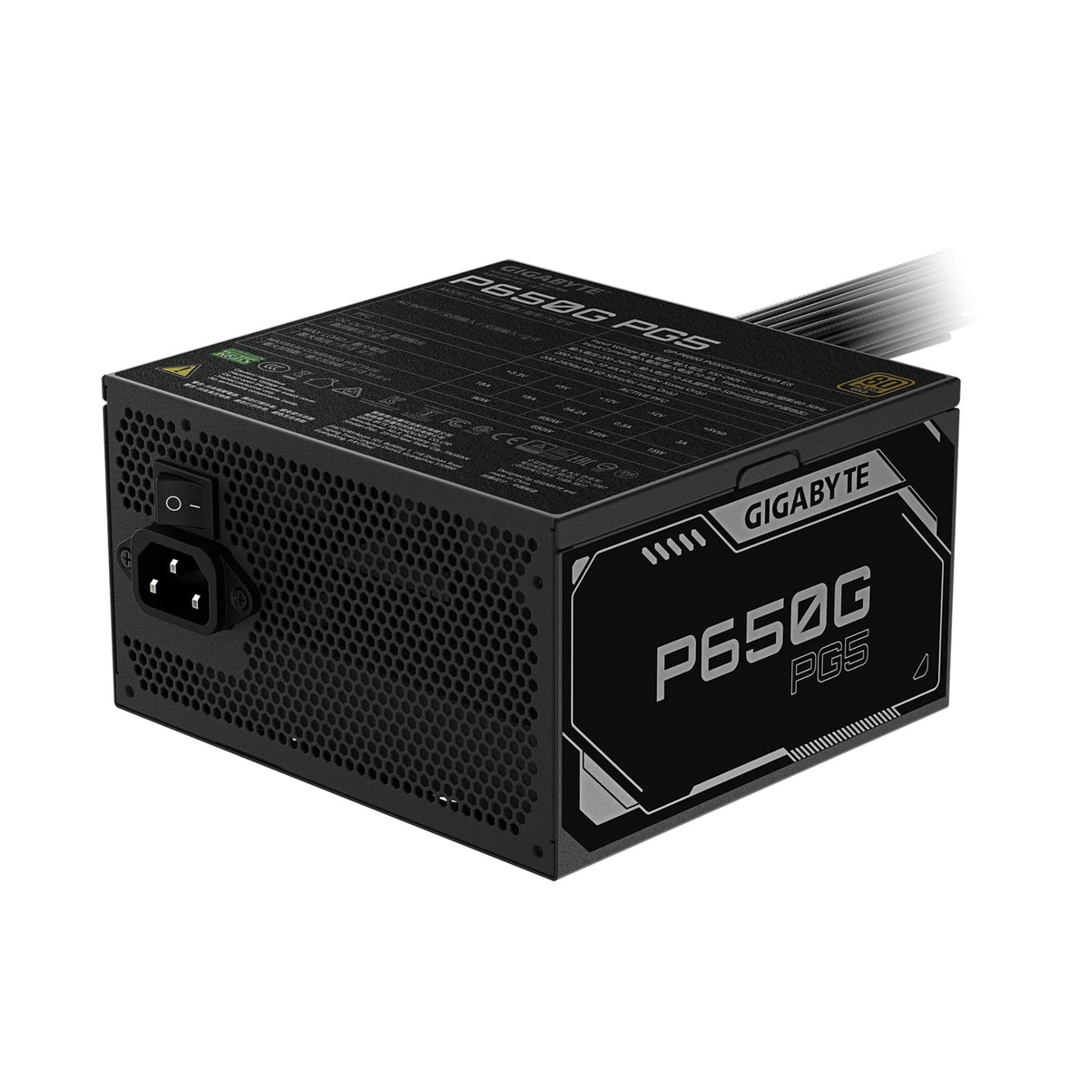 Gigabyte GP-P650G PCIe 5.1, 650W 80 PLUS Gold ATX 3.1 Power Supply â€“ GP-P650G PG5