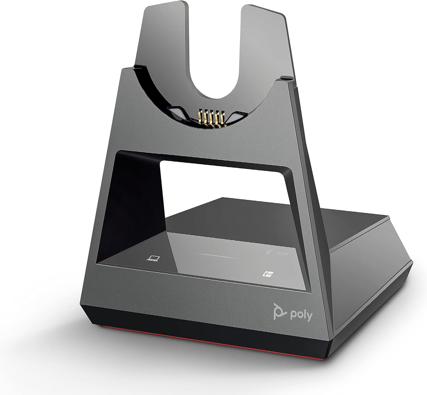 Poly - Voyager Office Base (Plantronics) - Compatible with Voyager Focus 2 and Voyager 4300 UC Series Headsets (Sold Separately) - Connect to PC/Mac, Deskphone, & Cell Phone