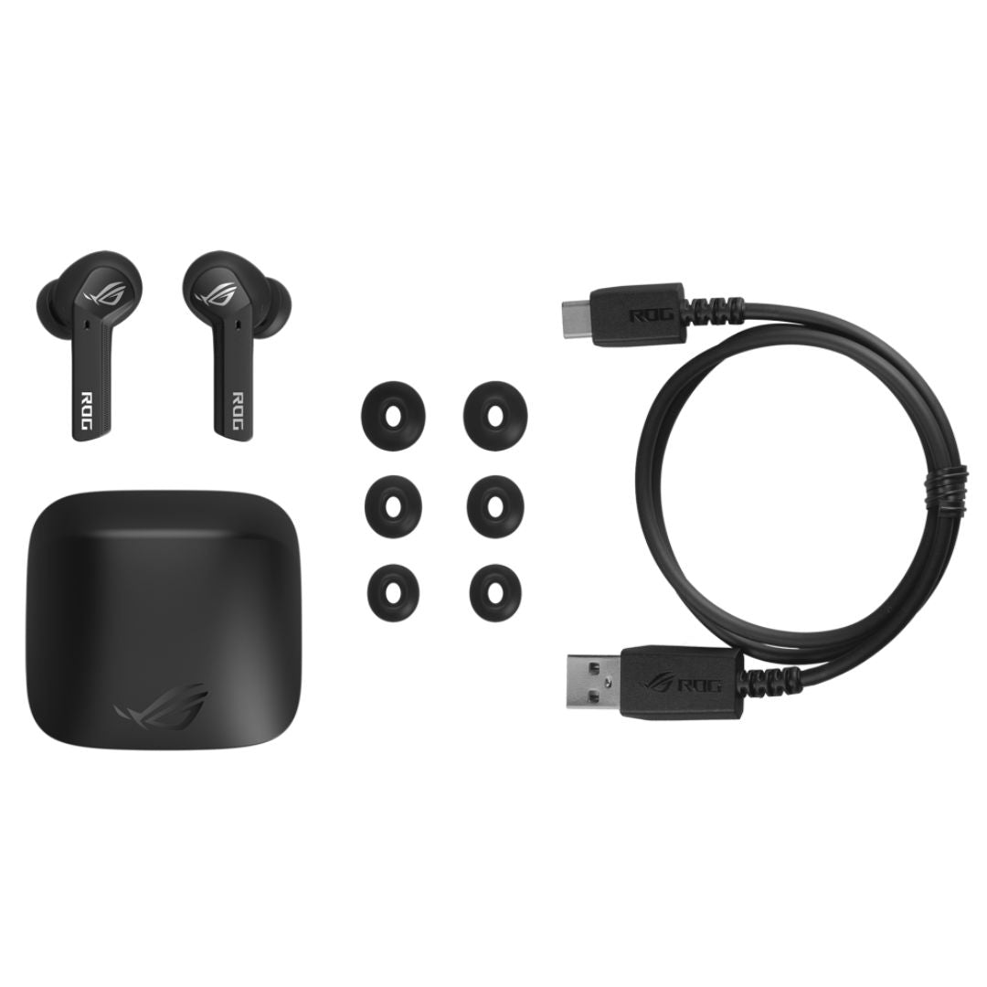 ASUS ROG Cetra True Wireless SpeedNova Black, Dual-Mode, Bone-Conduction AI Microphones, Up to 46-hour battery life, Hybrid Multipoint - ROG CETRA TWS SPEEDNOVA/BLK