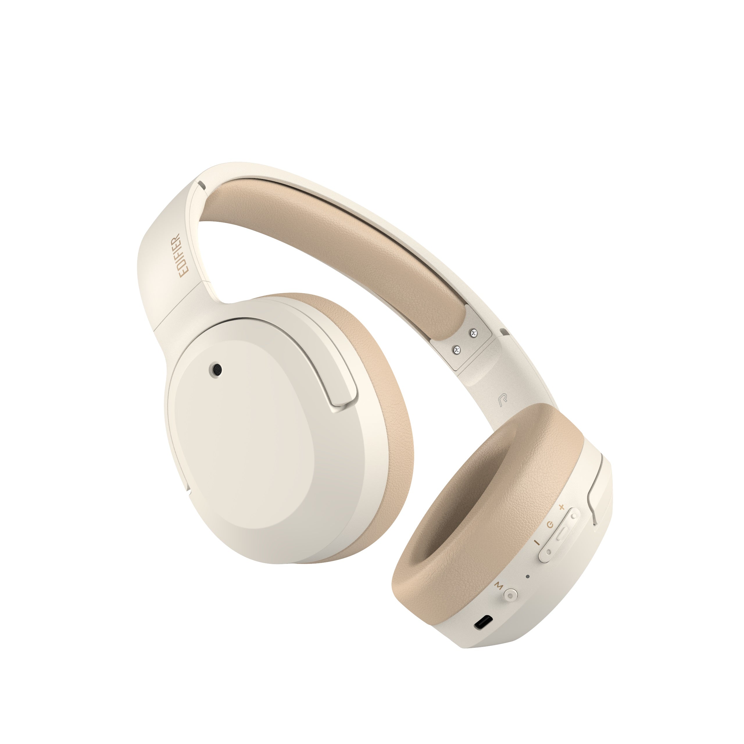 Edifier W820NB Plus Active Noise Cancelling Wireless Bluetooth Stereo Headphone Headset 49 Hours Playtime, Bluetooth V5.2, Hi-Res wireless-Ivory