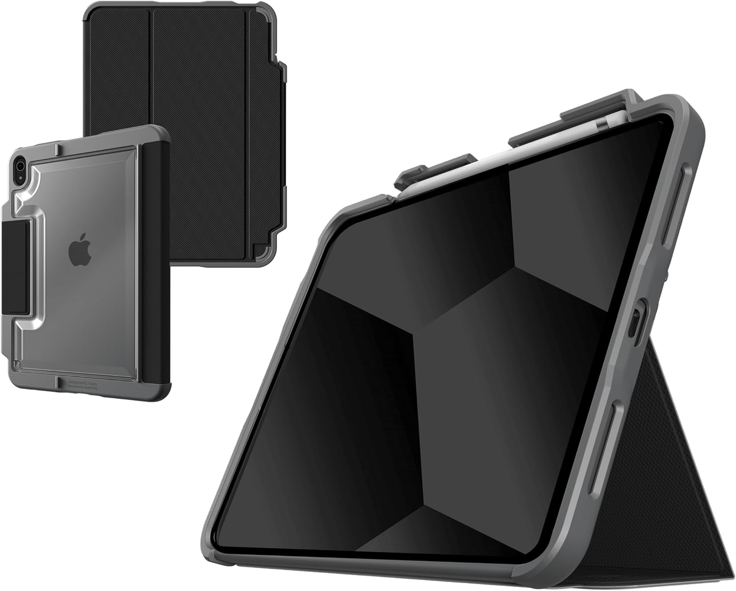 STM Dux Plus for iPad (10th Gen) - Ultra Protective & Lightweight Case with Apple Pencil Storage - Black