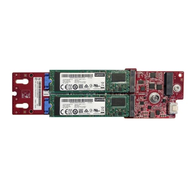 LenovoThinkSystem M.2 SATA/NVMe 2-Bay Enablement Kit for ST250V2/SR250V2/ST650V2/SR630V2/SR650V2/SR670V2/
