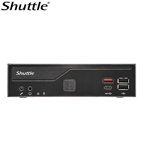 Shuttle DH810 Slim Mini PC 1.3L chassis - Intel Coreâ„¢ Ultra 200 serie ,2 x DDR5 SODIMM slots,48GB, 2xLAN (1G & 2.5G), 2xRS232, HDMI, 2xDP, 120W, Vesa