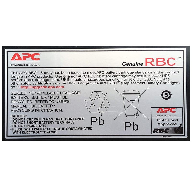 APC Replacement Battery Cartridge #110, Suitable For BE550G-AZ - APCRBC110
