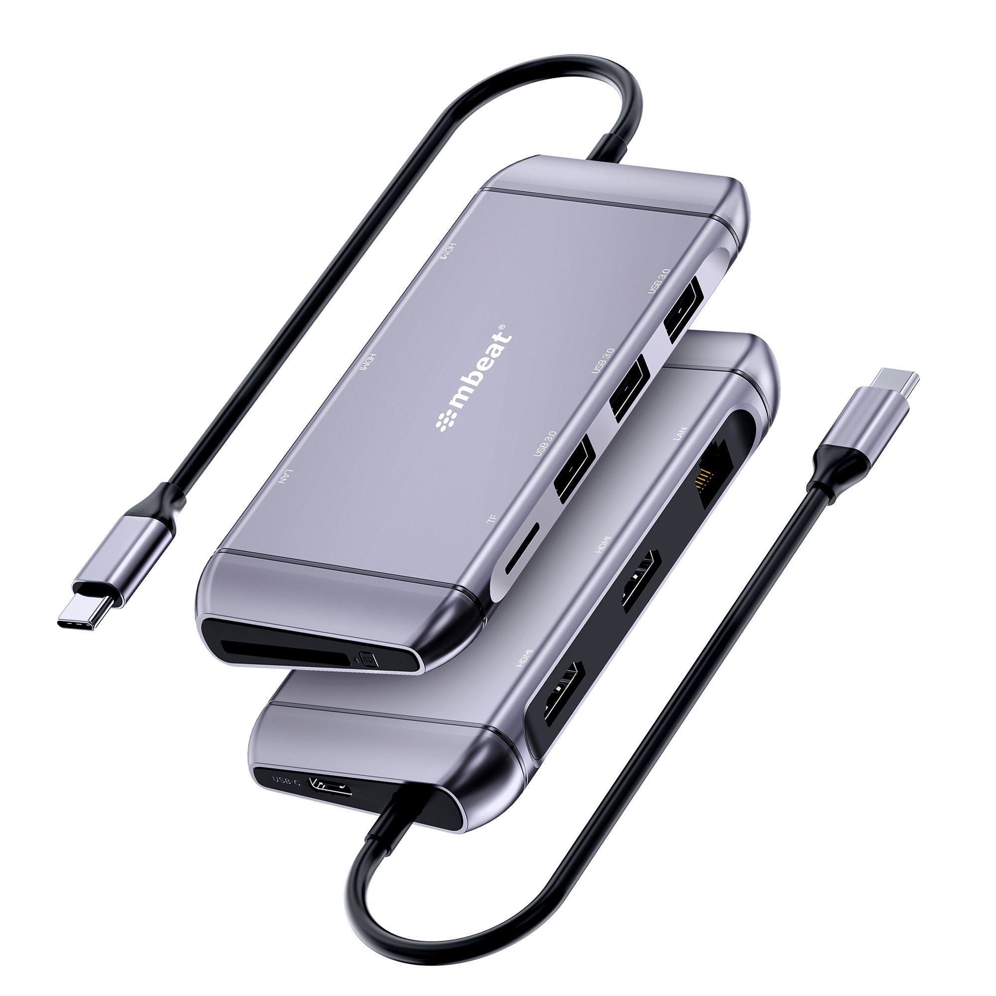 mbeat  Elite X11 Dual Display Docking Station - 2x 4K HDMI, 1xUSB-C Power Delivery 100W, 3xUSB 3.0, MicroSD/SD Card, 1x RJ45