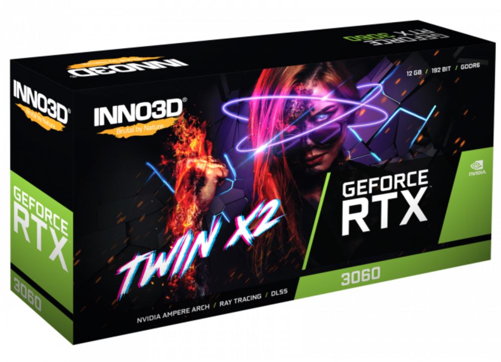 INNO3D NVIDIA GeForce RTX 3060 Twin X2 12GB GDDR6 Graphics Card