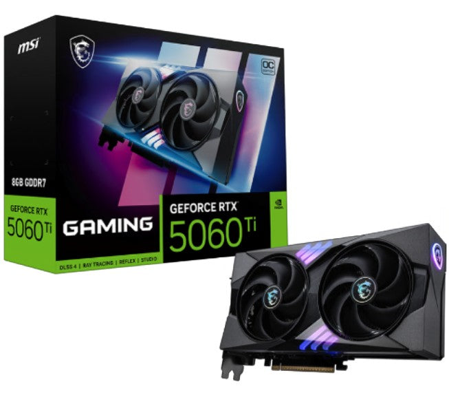 MSI nVidia GeForce RTXâ„¢ 5060 Ti 8G GAMING OC ,  PCI Express Gen 5 x16, Boost: 2647 MHz, CUDA 4608 Units, 8GB GDDR7, HDMIâ„¢ x 1