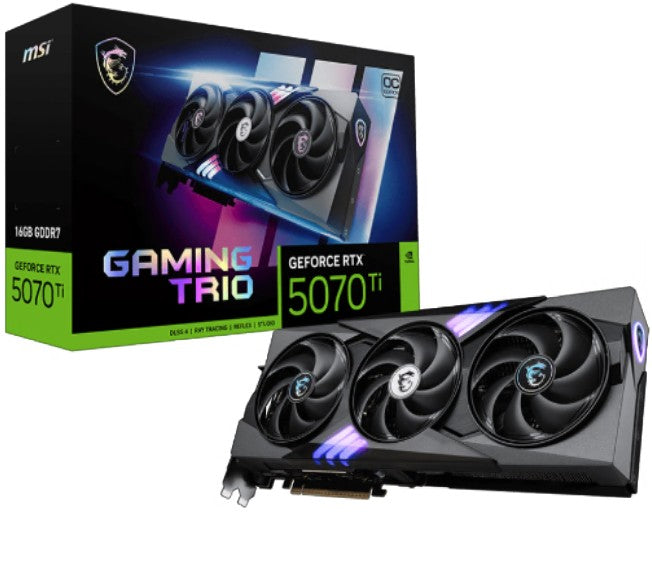 MSI nVidia GeForce RTXâ„¢ 5070 Ti 16G GAMING TRIO OC,PCI Express en 5, Boost: 2572 MHz, CUDA 8960 Units, 16GB GDDR7, HDMIâ„¢ x 1