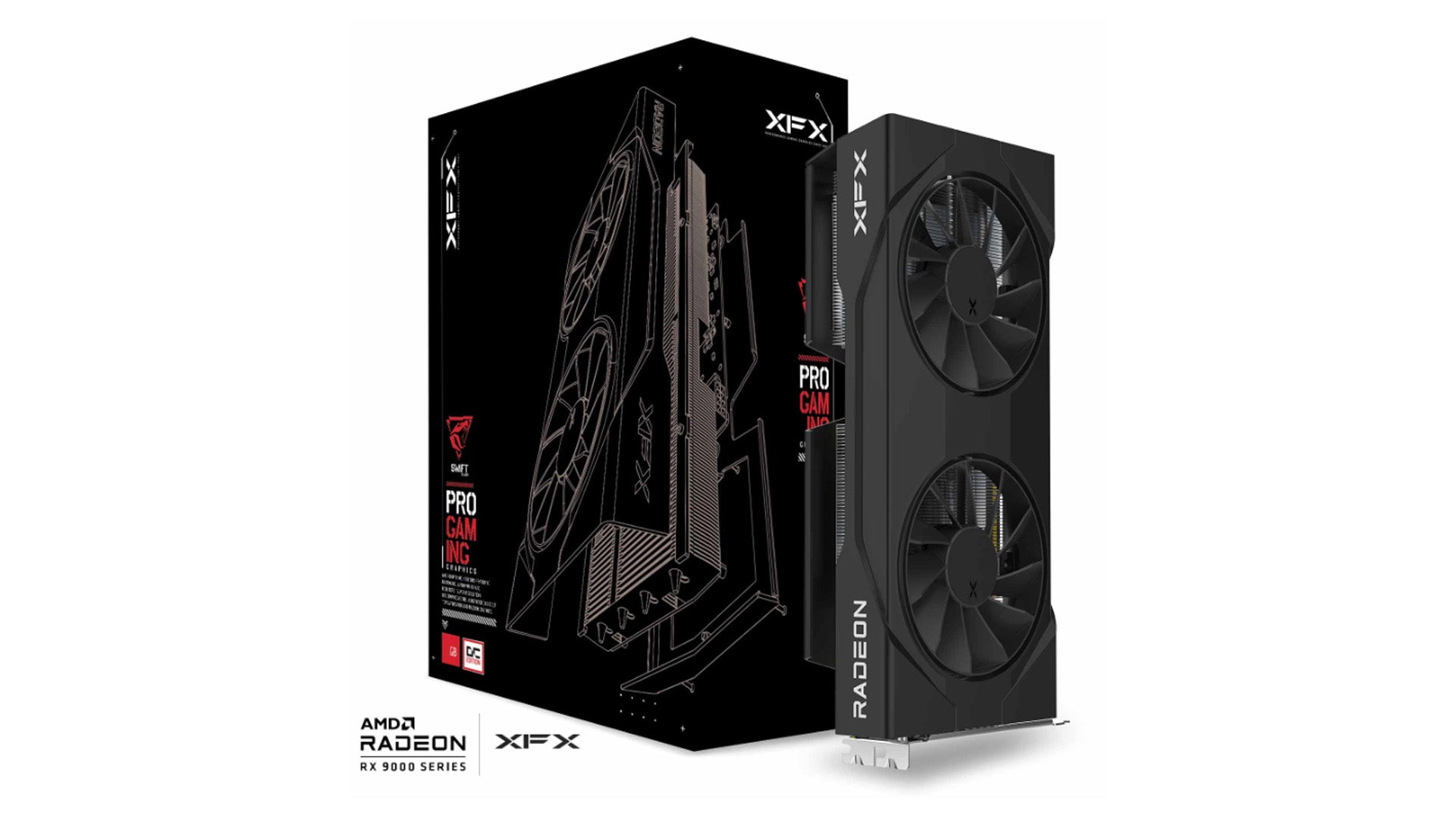 XFX Swift AMD Radeon RX 9060XT OC Dual Fan Gaming Edition with 8GB GDDR6 HDMI 2xDP, AMD RDNAâ„¢ 4 (RX-96TSW8GBQ)