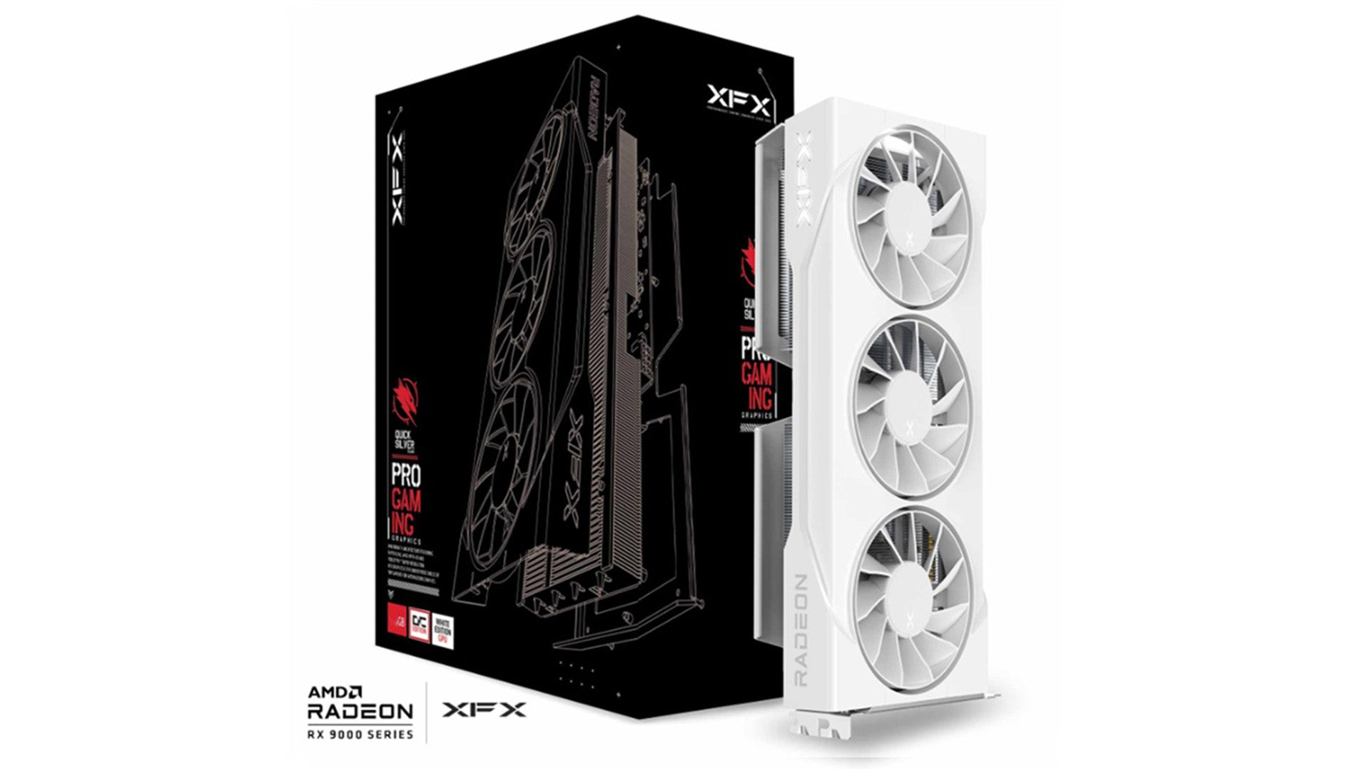 XFX Swift AMD Radeon RX 9060XT OC White Triple Fan Gaming Edition with 16GB GDDR6 HDMI 2xDP, AMD RDNAâ„¢ 4 (RX-96TS316W7)