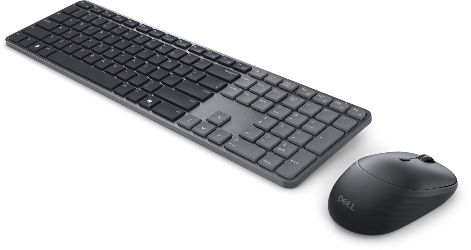 Dell KM726 Pro Wireless Slim Keyboard and Mouse Combo - Black, 3 Year Warranty