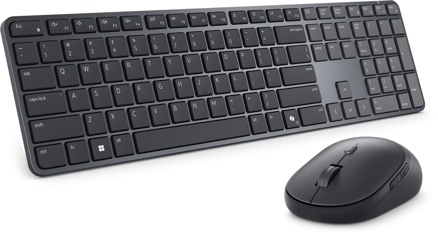 Dell KM726 Pro Wireless Slim Keyboard and Mouse Combo - Black, 3 Year Warranty
