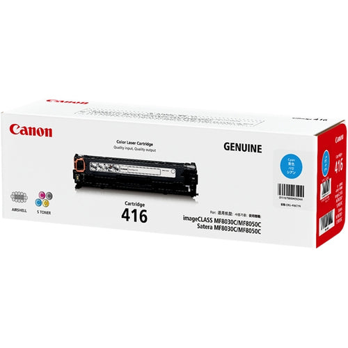 Canon CART416C Original Laser Toner Cartridge - Cyan Pack