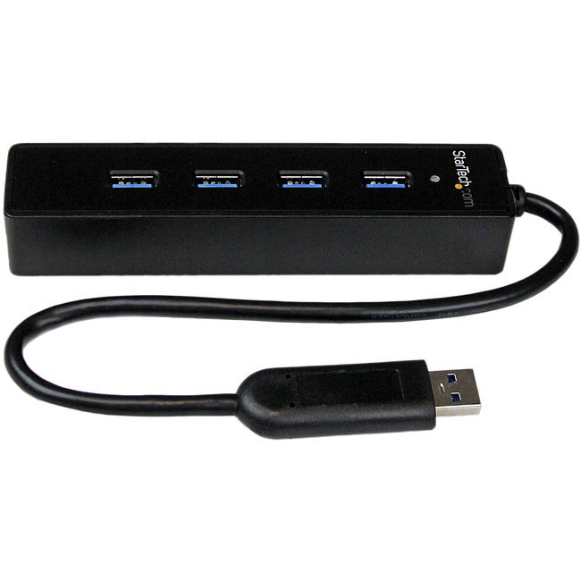 StarTech.com USB Hub - USB 3.0 Type A - Portable - Black