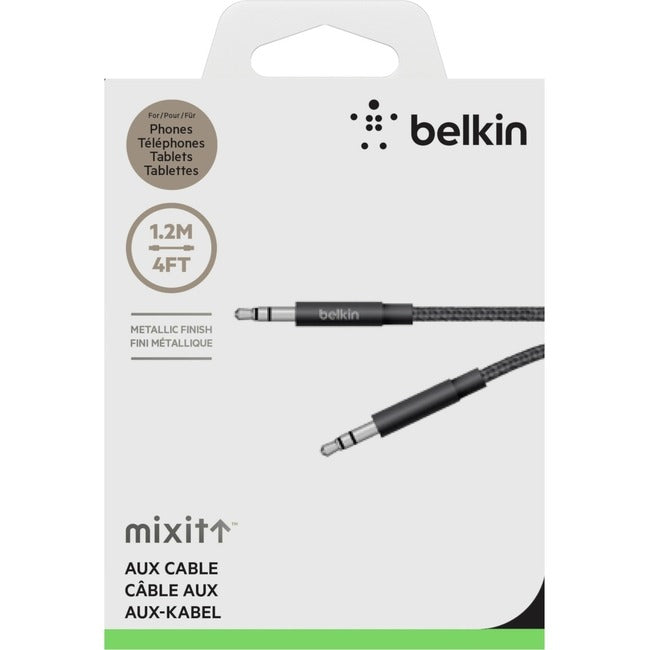 Belkin MIXIT↑ 1.22 m Mini-phone Audio Cable for Audio Device, Speaker, Smartphone, Tablet, Stereo Receiver