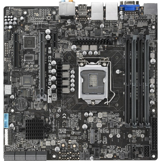 Asus WS C246M PRO Workstation Motherboard - Intel C246 Chipset - Socket H4 LGA-1151 - Intel Optane Memory Ready - Micro ATX