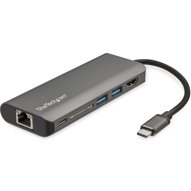 StarTech.com USB Type C Docking Station for Notebook - Memory Card Reader - SD, SDHC, SDXC, microSDXC, microSDHC - 60 W - Space Gray
