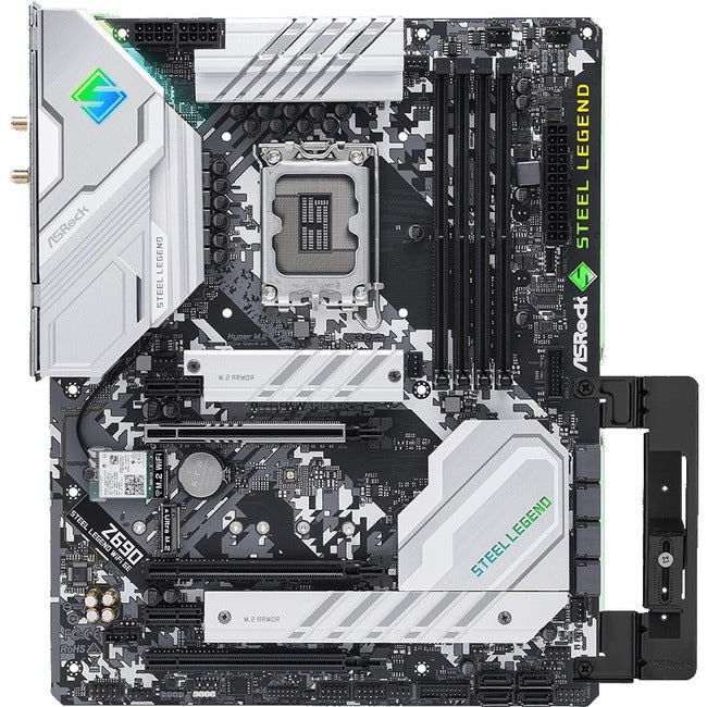 ASRock Z690 Steel Legend WiFi 6E Desktop Motherboard - Intel Z690 Chipset - Socket LGA-1700 - Intel Optane Memory Ready - ATX