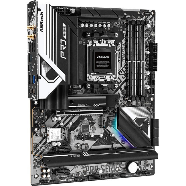ASRock X670E PRO RS Gaming Desktop Motherboard - AMD X670 Chipset - Socket AM5 - ATX