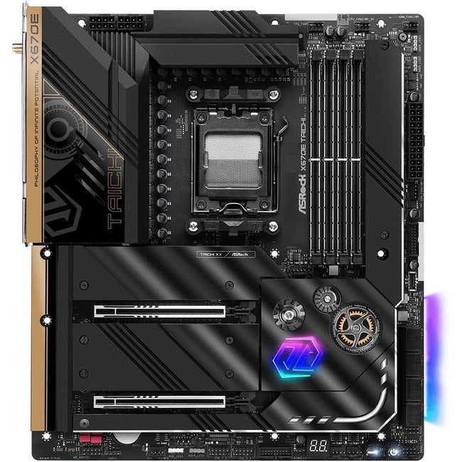 ASRock X670E TAICHI Gaming Desktop Motherboard - AMD X670 Chipset - Socket AM5 - Extended ATX
