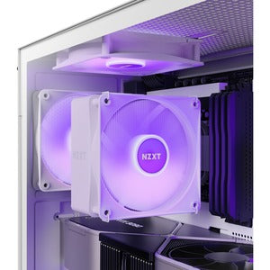 NZXT H5 Flow Computer Case - ATX, Micro ATX, Mini ITX Motherboard Supported - Mid-tower - Galvanized Cold Rolled Steel (SGCC), Tempered Glass - White - 4 x 120 mm x Fan(s) Installed - PSU Installed