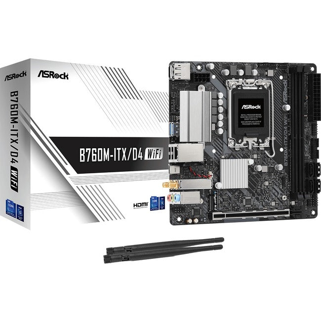 ASRock B760M-ITX/D4 WiFi Gaming Desktop Motherboard - Intel B760 Chipset - Socket LGA-1700 - Mini ITX